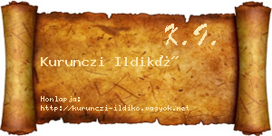 Kurunczi Ildikó névjegykártya