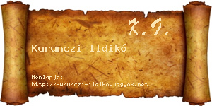 Kurunczi Ildikó névjegykártya