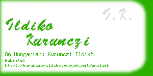 ildiko kurunczi business card